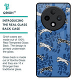 Blue Cheetah Glass Case for Oppo F27 Pro Plus