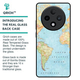 Travel Map Glass Case for Oppo F27 Pro Plus