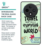 Travel Stamps Glass Case for Oppo F27 Pro Plus