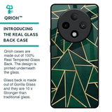 Abstract Green Glass Case For Oppo F27 Pro Plus