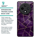 Geometric Purple Glass Case For Oppo F27 Pro Plus