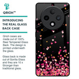 Heart Rain Fall Glass Case For Oppo F27 Pro Plus