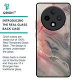 Pink And Grey Marble Glass Case For Oppo F27 Pro Plus