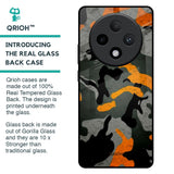 Camouflage Orange Glass Case For Oppo F27 Pro Plus