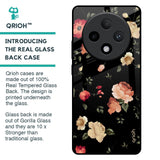 Black Spring Floral Glass Case for Oppo F27 Pro Plus