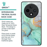 Green Marble Glass Case for Oppo F27 Pro Plus