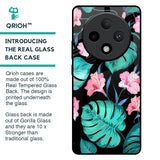 Tropical Leaves & Pink Flowers Glass Case for Oppo F27 Pro Plus