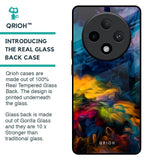 Multicolor Oil Painting Glass Case for Oppo F27 Pro Plus