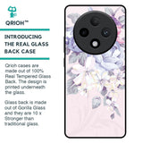 Elegant Floral Glass Case for Oppo F27 Pro Plus