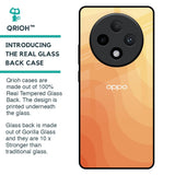 Orange Curve Pattern Glass Case for Oppo F27 Pro Plus