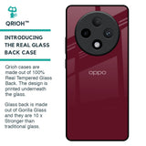 Classic Burgundy Glass Case for Oppo F27 Pro Plus