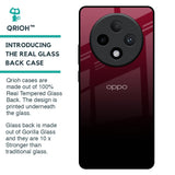 Wine Red Glass Case For Oppo F27 Pro Plus