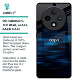 Blue Rough Abstract Glass Case for Oppo F27 Pro Plus