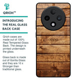 Wooden Planks Glass Case for Oppo F27 Pro Plus