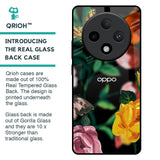 Flowers & Butterfly Glass Case for Oppo F27 Pro Plus