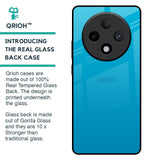 Blue Aqua Glass Case for Oppo F27 Pro Plus