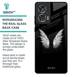 White Angel Wings Glass Case for Motorola Edge 50 Fusion 5G