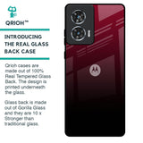 Wine Red Glass Case For Motorola Edge 50 Fusion 5G