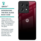 Wine Red Glass Case For Motorola Edge 50 Pro 5G