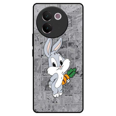 Cute Baby Bunny Vivo V30e Glass Back Cover Online