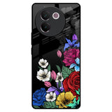 Rose Flower Bunch Art Vivo V30e Glass Back Cover Online