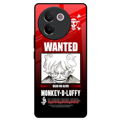 Luffy Wanted Vivo V30e Glass Back Cover Online