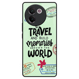 Travel Stamps Vivo V30e Glass Back Cover Online