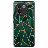 Abstract Green Vivo V30e Glass Back Cover Online