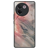 Pink And Grey Marble Vivo V30e Glass Back Cover Online