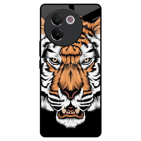 Angry Tiger Vivo V30e Glass Back Cover Online