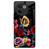 Floral Decorative Vivo V30e Glass Back Cover Online