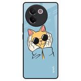 Adorable Cute Kitty Vivo V30e Glass Back Cover Online