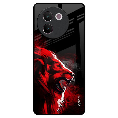 Red Angry Lion Vivo V30e Glass Back Cover Online