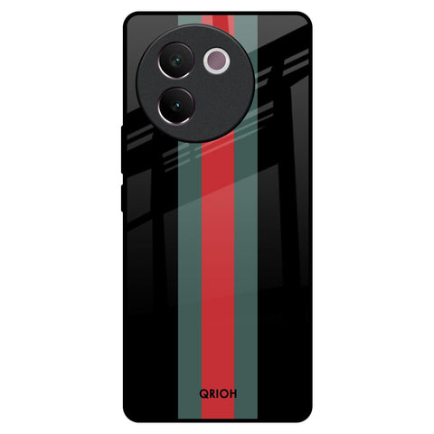 Vertical Stripes Vivo V30e Glass Back Cover Online