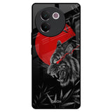 Red Moon Tiger Vivo V30e Glass Back Cover Online