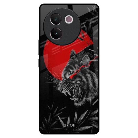 Red Moon Tiger Vivo V30e Glass Back Cover Online