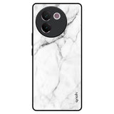 Modern White Marble Vivo V30e Glass Back Cover Online