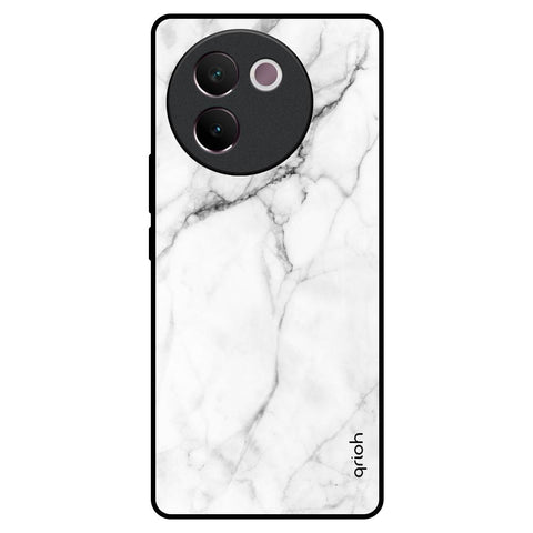 Modern White Marble Vivo V30e Glass Back Cover Online