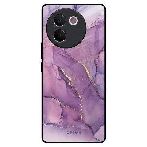 Purple Gold Marble Vivo V30e Glass Back Cover Online