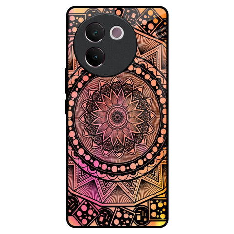 Floral Mandala Vivo V30e Glass Back Cover Online