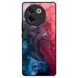 Blue & Red Smoke Vivo V30e Glass Back Cover Online