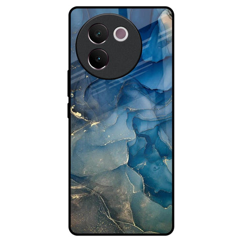 Blue Cool Marble Vivo V30e Glass Back Cover Online