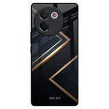 Sleek Golden & Navy Vivo V30e Glass Back Cover Online