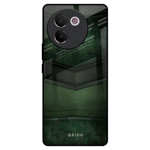 Green Leather Vivo V30e Glass Back Cover Online