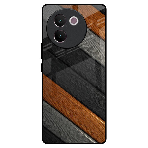 Tri Color Wood Vivo V30e Glass Back Cover Online