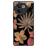 Lines Pattern Flowers Vivo V30e Glass Back Cover Online