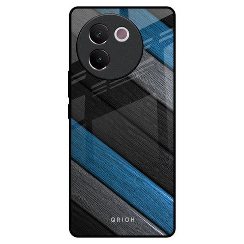 Multicolor Wooden Effect Vivo V30e Glass Back Cover Online