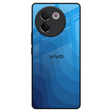 Blue Wave Abstract Vivo V30e Glass Back Cover Online