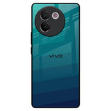 Green Triangle Pattern Vivo V30e Glass Back Cover Online