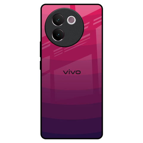 Wavy Pink Pattern Vivo V30e Glass Back Cover Online